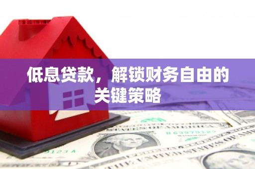阳原低息贷款，解锁财务自由的关键策略