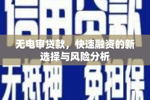 阳原无电审贷款，快速融资的新选择与风险分析