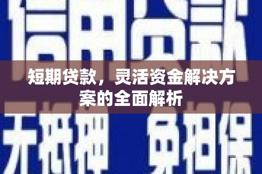 阳原短期贷款，灵活资金解决方案的全面解析